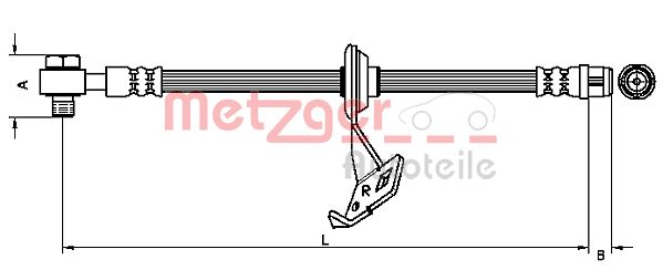 Brake Hose - 4116207 METZGER