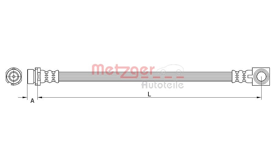 Brake Hose - 4116223 METZGER