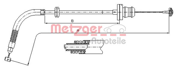Cavo acceleratore - 413.25 METZGER