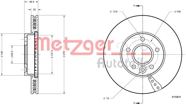Door Lock - 2314440 METZGER