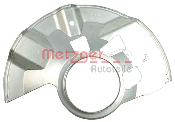 Lamiera paraspruzzi, Disco freno - 6115189 METZGER