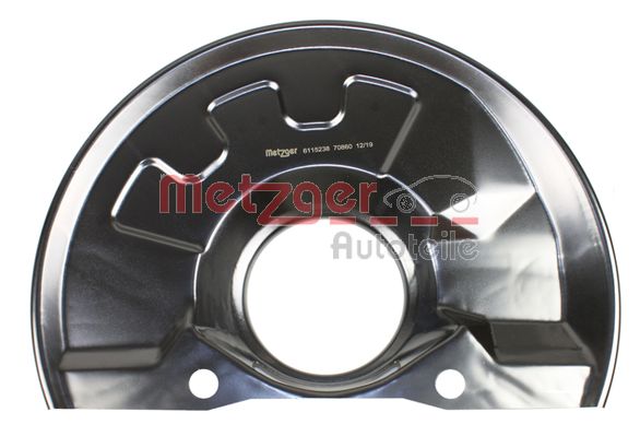 Lamiera paraspruzzi, Disco freno - 6115238 METZGER