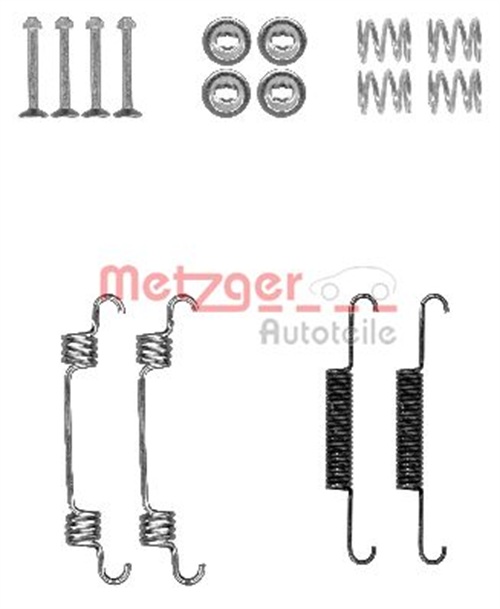Accessory Kit, parking brake shoes - 105-0887 METZGER