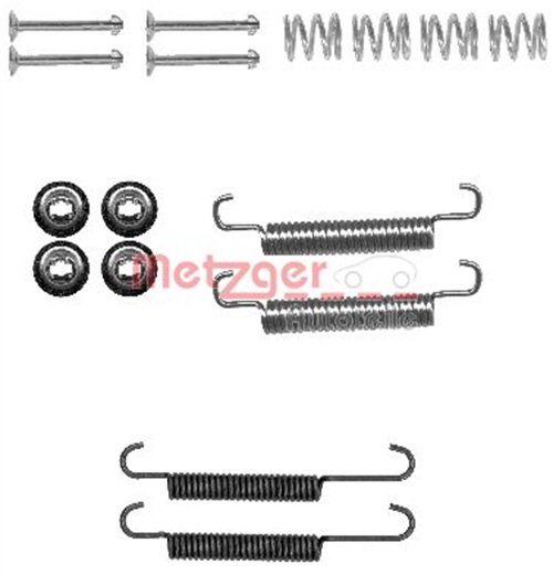 Accessory Kit, parking brake shoes - 105-0893 METZGER