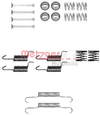 Accessory Kit, parking brake shoes - 105-0010 METZGER
