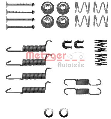 Accessory Kit, parking brake shoes - 105-0016 METZGER