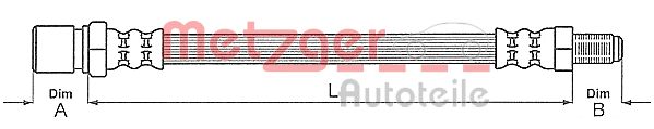 Brake Hose - 4113246 METZGER