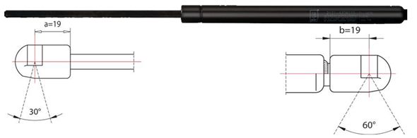 Gas Spring, boot-/cargo area - 2110470 METZGER