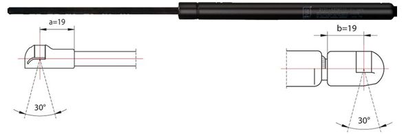 Gas Spring, bonnet - 2110458 METZGER