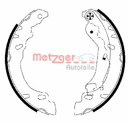 Brake Shoe Set - MG 828 METZGER