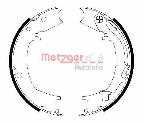 Kit ganasce, Freno stazionamento - MG 204 METZGER