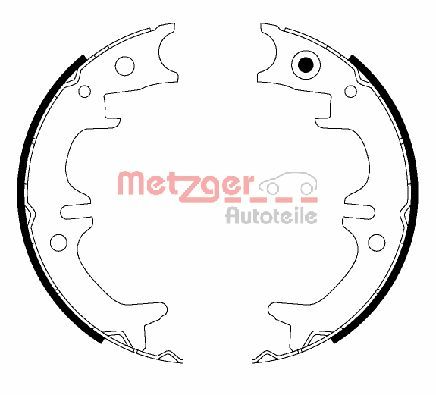 Brake Shoe Set, parking brake - MG 220 METZGER