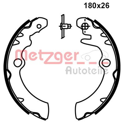 Brake Shoe Set - MG 235 METZGER