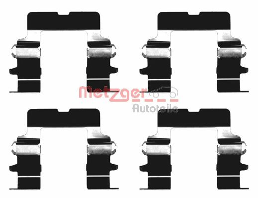 Kit accessori, Pastiglia freno - 109-1161 METZGER