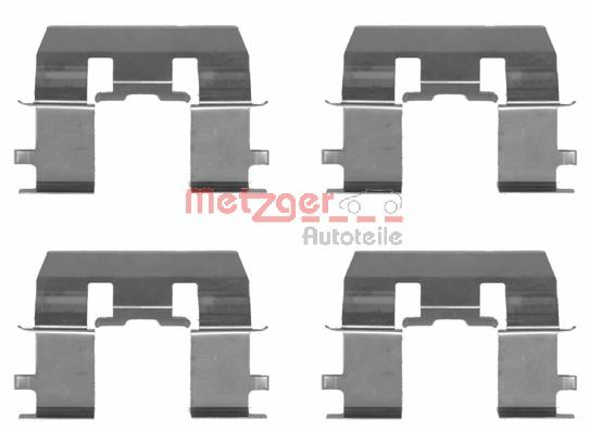 Kit accessori, Pastiglia freno - 109-1281 METZGER