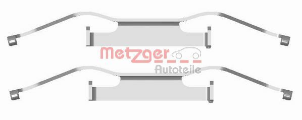 Kit accessori, Pastiglia freno - 109-1680 METZGER