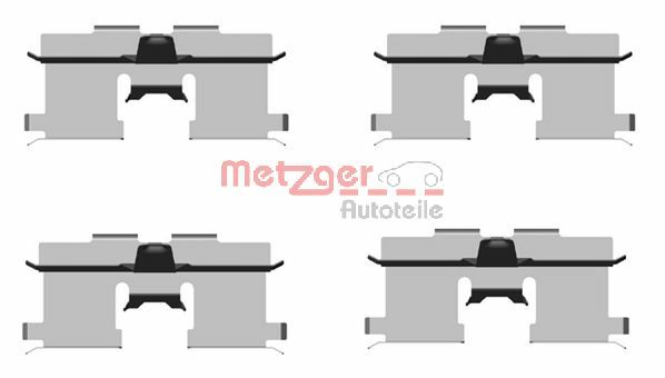 Kit accessori, Pastiglia freno - 109-1692 METZGER