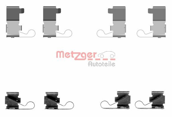 priedų komplektas, diskinių stabdžių trinkelės - 109-1699 METZGER
