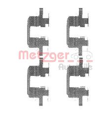 Kit accessori, Pastiglia freno - 109-1711 METZGER