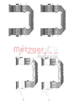Accessory Kit, disc brake pad - 109-1722 METZGER