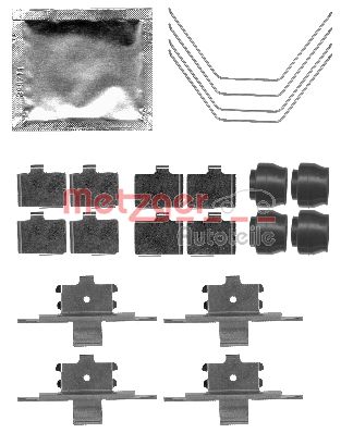 Kit accessori, Pastiglia freno - 109-1791 METZGER