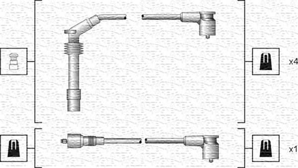 Ignition Cable Kit - 941318111140 MAGNETI MARELLI