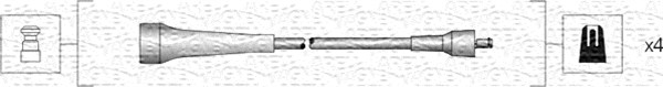 Ignition Cable Kit - 941318111263 MAGNETI MARELLI
