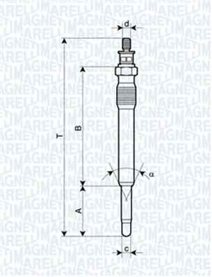 Свеча накаливания - 062900001304 MAGNETI MARELLI