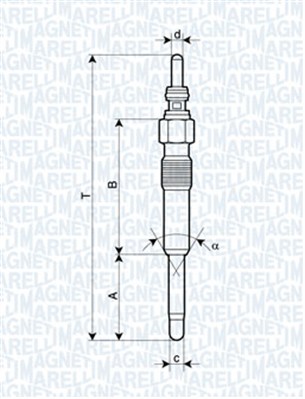 Glow Plug - 062900006304 MAGNETI MARELLI