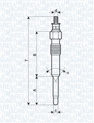 Glow Plug - 062900007304 MAGNETI MARELLI