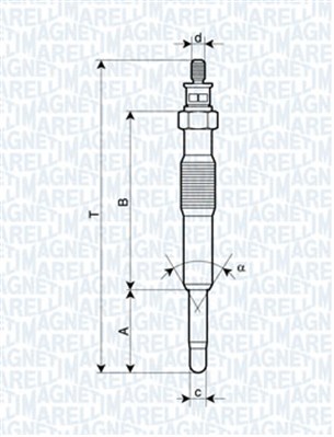 Свеча накаливания - 062900017304 MAGNETI MARELLI