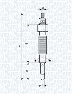 Glow Plug - 062900019304 MAGNETI MARELLI