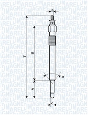 Glow Plug - 062900020304 MAGNETI MARELLI
