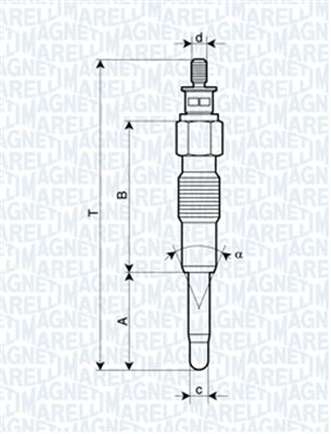 Glow Plug - 062900040304 MAGNETI MARELLI