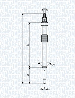 Свеча накаливания - 062900049304 MAGNETI MARELLI