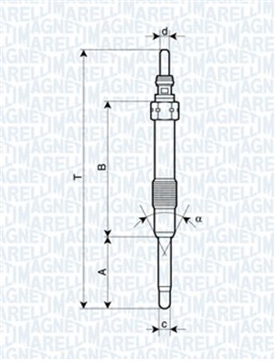 Glow Plug - 062900053304 MAGNETI MARELLI
