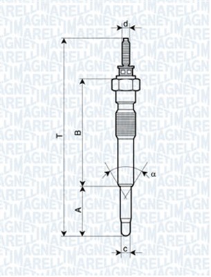 Glow Plug - 062900068304 MAGNETI MARELLI