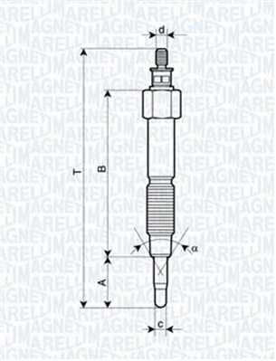 Glow Plug - 062900093304 MAGNETI MARELLI