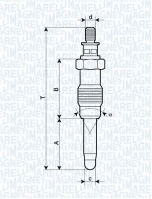 Glow Plug - 062587001304 MAGNETI MARELLI
