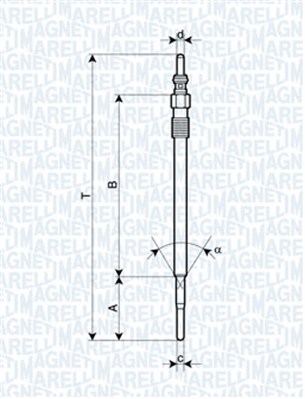 Glow Plug - 062900070304 MAGNETI MARELLI