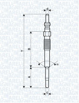 Glow Plug - 062900080304 MAGNETI MARELLI