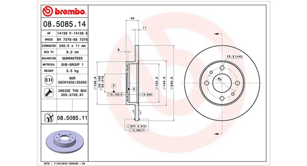 Brake Disc - 360406021600 MAGNETI MARELLI