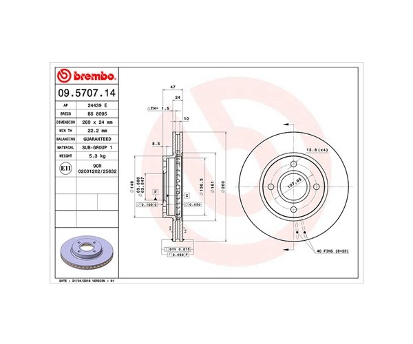Brake Disc - 360406025300 MAGNETI MARELLI
