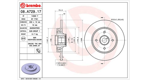 Bremsscheibe - 360406105700 MAGNETI MARELLI