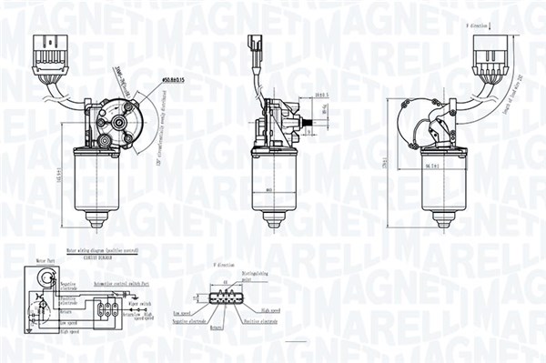 Wiper Motor - 064300420010 MAGNETI MARELLI