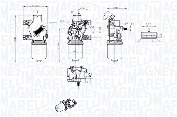 valytuvo variklis - 064043803010 MAGNETI MARELLI
