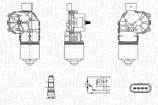 valytuvo variklis - 064350006010 MAGNETI MARELLI