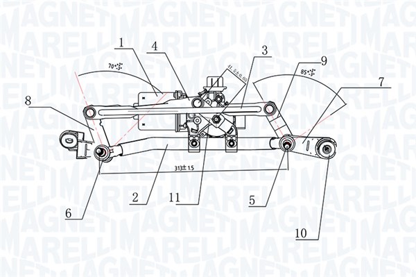 Window Wiper System - 064377500010 MAGNETI MARELLI