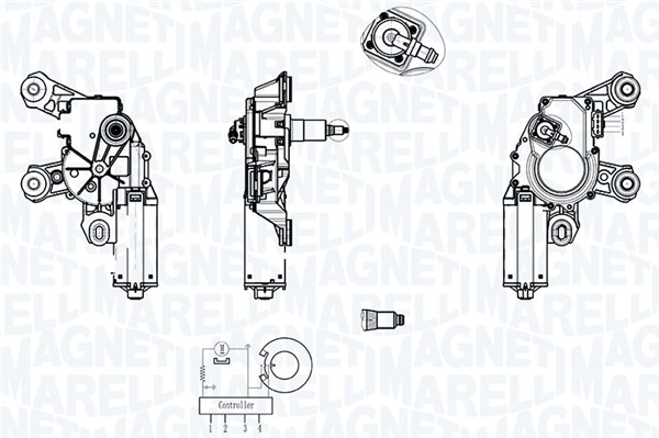 Motore tergicristallo - 064013022010 MAGNETI MARELLI