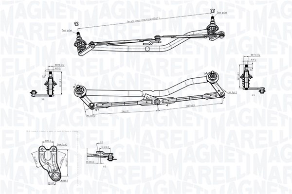 Wiper Linkage - 085570787010 MAGNETI MARELLI